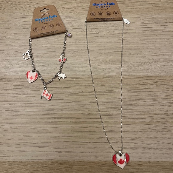 Niagara Falls Canada Souvenir Jewelry Set – Bracelet & Necklace - Picture 1 of 2